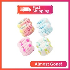 Chuangdi 4 Pairs Wrist Bands for Washing Face Wrist Spa Microfiber Wash Towel Ba