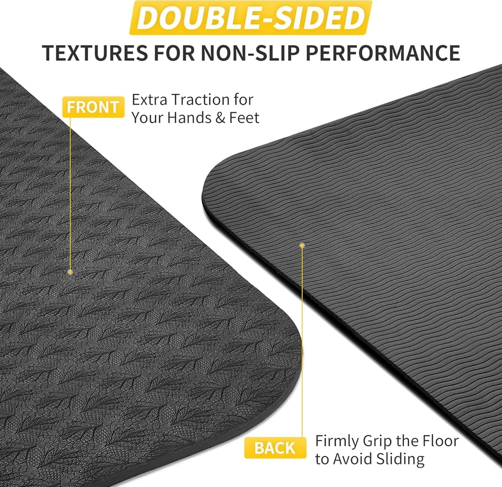 Extra Thick Non-Slip Yoga Mat for Women, Men & Kids – 1/3, 1/4 & 2/5 Inch Options Extra Thick Non-Slip Yoga Mat for Women, Men & Kids – 1/3, 1/4 & 2/5 Inch Options