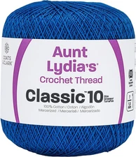 Coats Crochet Aunt Lydia's Classic Crochet Thread Size 10-Dark Royal