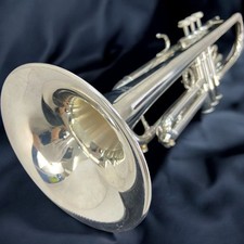 Festi FTR-800S flat Trumpet with Gold Brass Bell Silver Finish Case