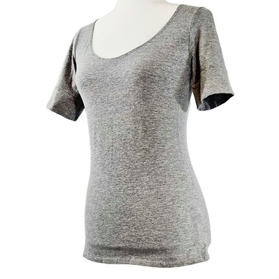 Fifth Parallel Threads T-Shirt Scoop Neck Short Sleeve T-Shirt Sz. S Grey