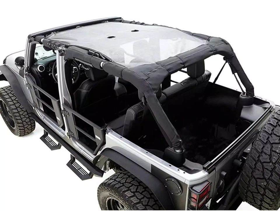 Rampage Black California Mesh Brief Shade Top for 97-06 Jeep Wrangler 91818 Foto 4 de 4