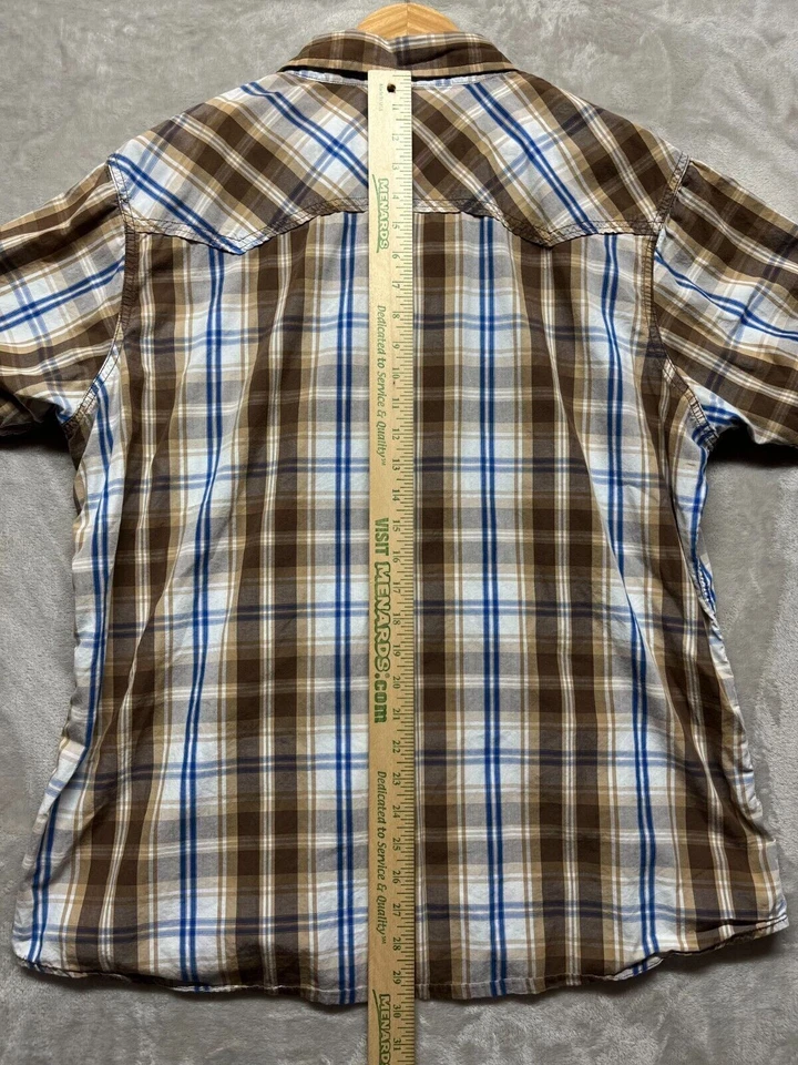 Urban Pipeline Button-Up Shirt Men's Size 2XL Brown Short Sleeve Spread Collared - Image 3 of 4