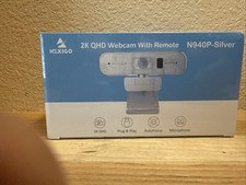 NEXIGO N940P 2K QHD Zoom Certified Webcam w/ Remote Plug  Play - Silver- New