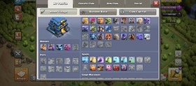 CR/LVL 53 +Coc th12 (25 Card LV 15-14)9.5K Trophy/46 Emote/6 Tower Skin/12 Evoes