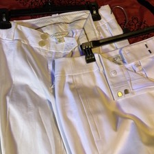 Women  s White Dress Pants Size 12 2 Pairs Excellent Condition