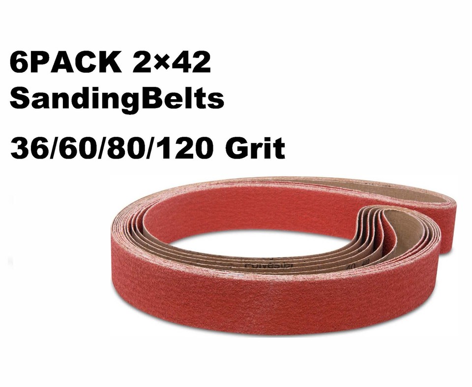 6 Pack 2x42 2×72 Ceramic Grinder Sanding Grinding Belts 120 Grit for