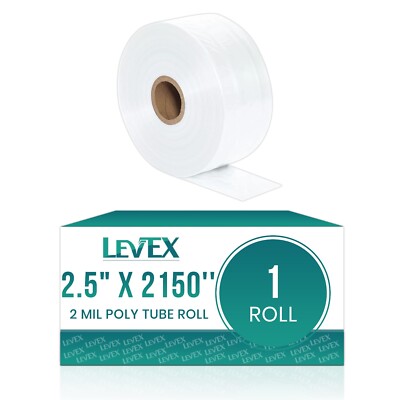 Clear Poly Tubing Multiple Sizes 1 Plastic Roll to make Impulse Heat Sealer Bags