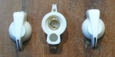 Set of 3 White Chicken Head Guitar Effects Pedal / Amp / Stompbox Control Knobs