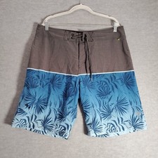Ocean Current Men Swimwear 36 Blue Ombre Board Shorts Outdoor Beach Surf