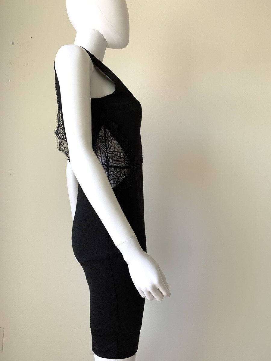 Tobi Black Dress Lace Open Back Sz Small | eBay