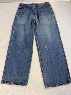 Le Jean De Marithe Francois Girbaud Mens High Rise Blue Carpenter Denim Jeans 36