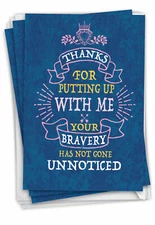 3 Pack Funny Anniversary Greeting Cards w/ Envelopes Relationship Courage