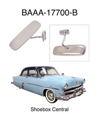 1952 1953 1954 Ford Car Inside Interior Rearview Mirror Chrome