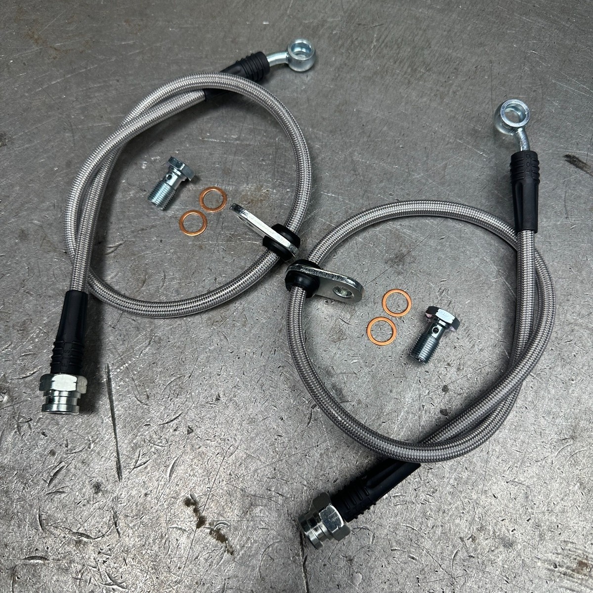 その他 em Stainless Steel Front Brake Line Kit for 06-11 Honda Civic Si 8th