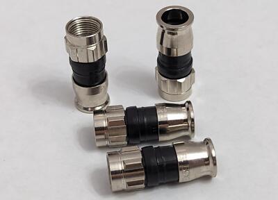 200 PPC EX59PLUS Coax Cable Connectors - New Repackaged, HD Compression Fittings