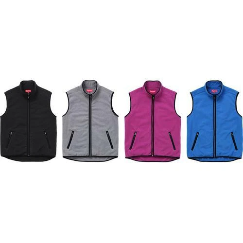 Gilet polaire Supreme Polartec bleu noir F/W 15