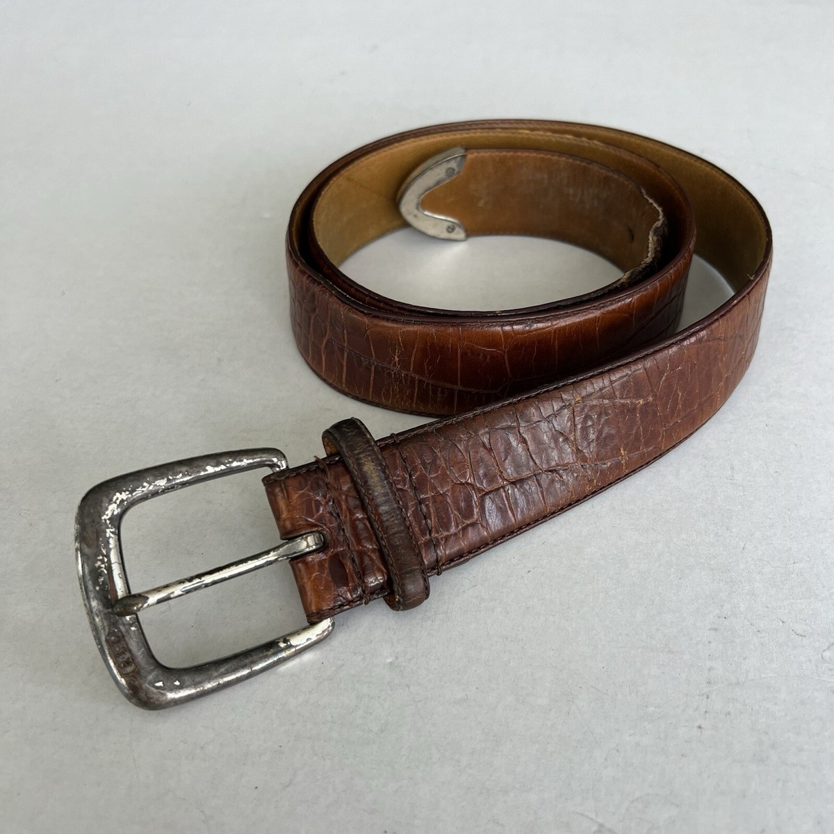 美品 Ralph Lauren 925アリゲーターベルト イタリア製　80 32 美品 Ralph Lauren 925アリゲーターベルト イタリア製 80 32