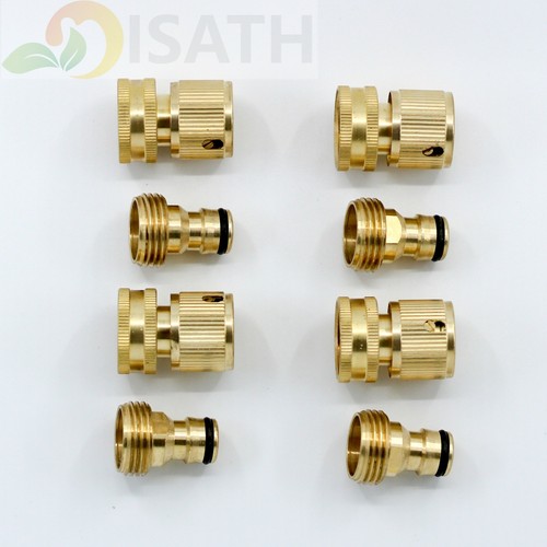 3/4 Zoll Messing Schwerlast Garten Wasserschlauch Schnellverbindungsbeschläge Wasserhahn Adapter - Bild 6 von 6