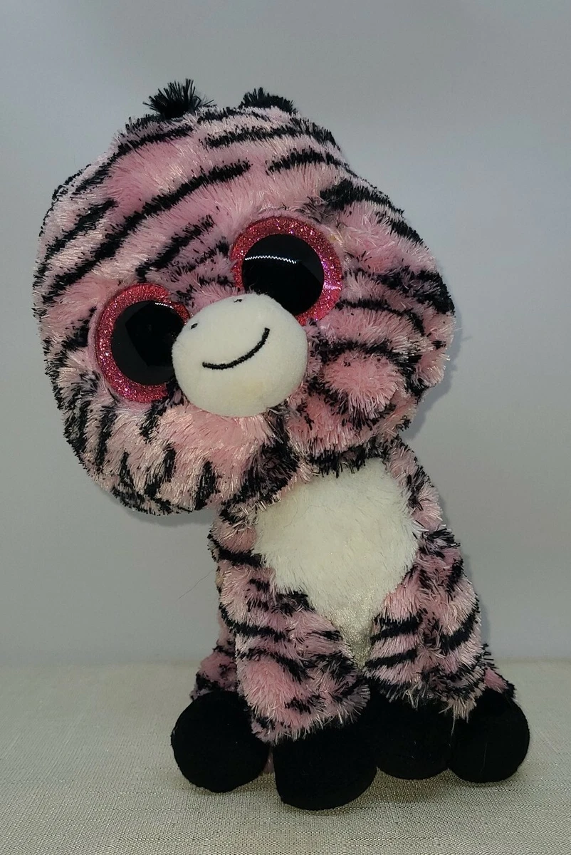 TY Beanie Boo - Zoey the Zebra Pink and Black 10 Tall Plush Stuffed Animal