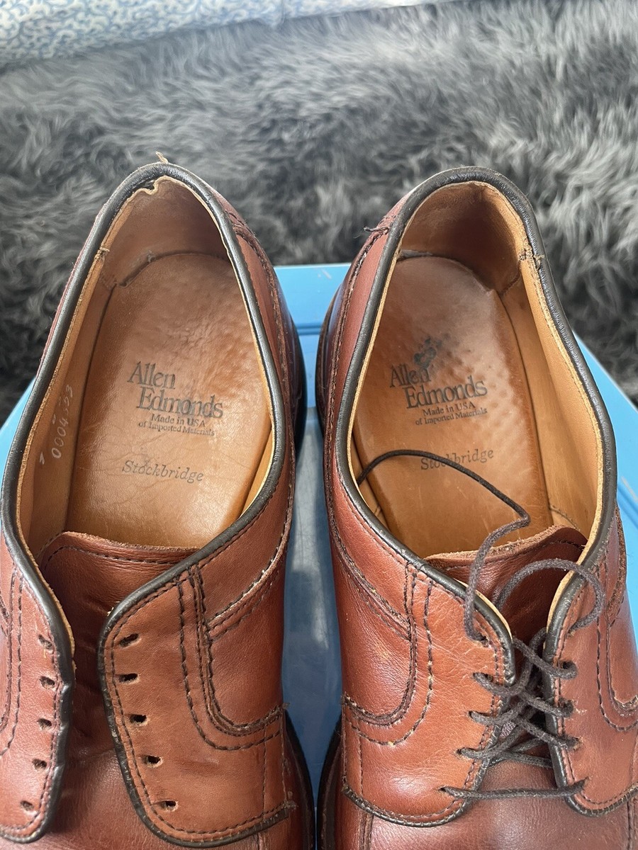 Allen Edmonds Stockbridge Oxford Dress Shoes Brown Leather 3754