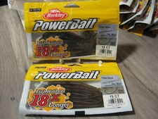 2 Packs Berkley 4" Power Worms Soft Fishing PowerBait Watermelon Red Glitter
