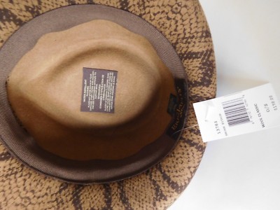 Eric Javitz Womens  hat Python Print New Eric Javits New York Brown Python Print Wool Classic Hat  main image 2