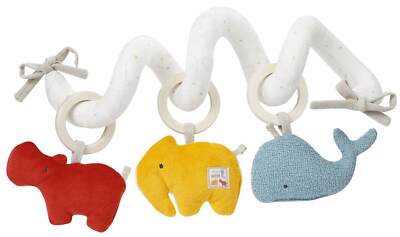 Fehn Activity-Spirale fehnNatur Bio Baumwolle m. Spieltiere Holzring u. Funktion
