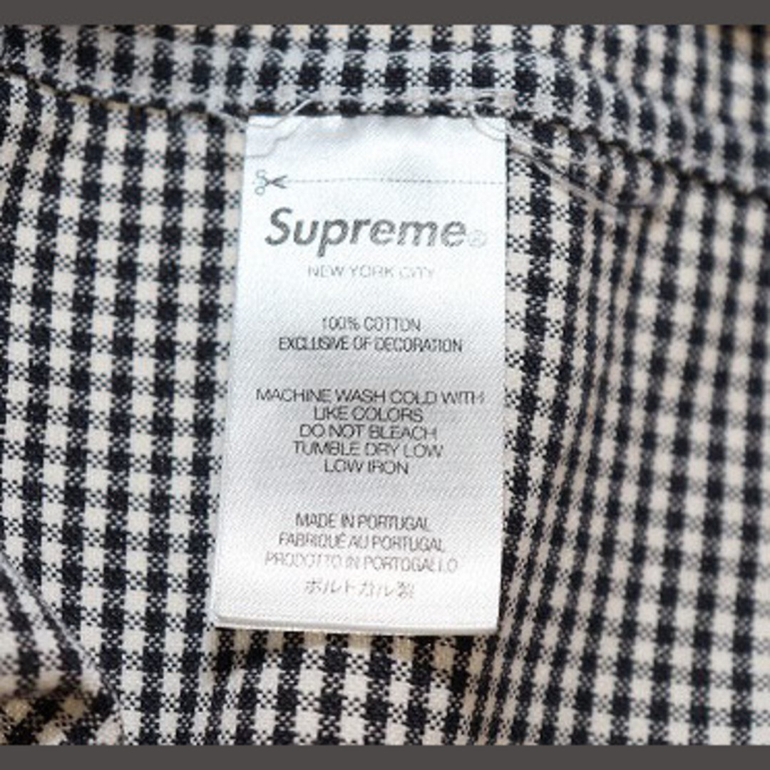 SUPREME 24SS LOOSE FIT SS OXFORD SHIRT GINGHAM XL SIZE CHECK WHITE  