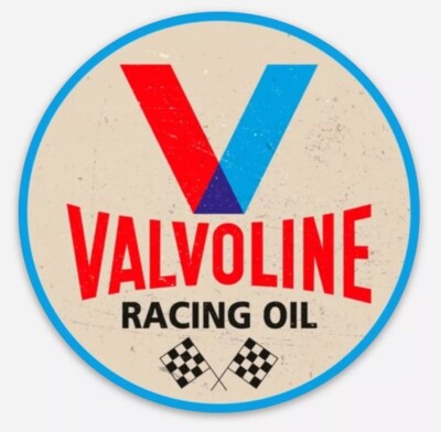 Vintage retro style Valvoline Racing Oil Logo Vinyl Decal sticker