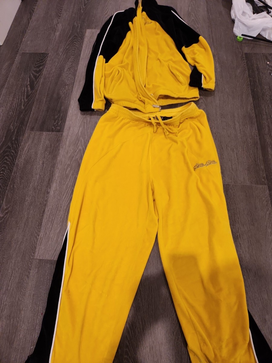 Pelle Pelle VELOUR Sweatsuit Velour Yellow L PELLE PELLE SWEATSUIT