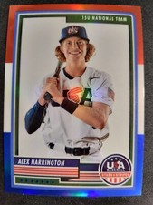 2023 USA Stars Stripes Alex Harrington RED WHITE BLUE PRIZM Card #27