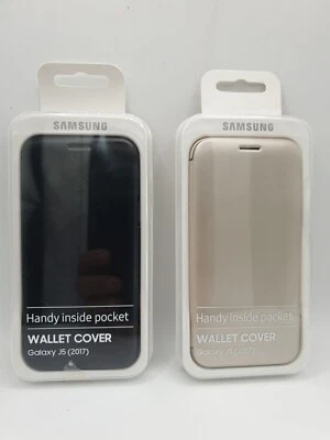 2 x Samsung Handy Inside Pocket Wallet Cover. Galaxy J5 (2017).Black & Rose Gold - Image 1 of 4