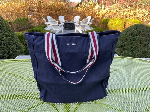 BORSA DA BARCA NUOVA CON ETICHETTE BEN SHERMAN NAUTICA ROSSA BIANCA E BLU NAVY PENDOLARE TRACOLLA - Foto 16 di 22