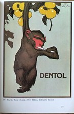 Aleardo Terzi. Pubblicità DENTOL 1914 dentifricio.Riproduz. Manifesto 1966 13x18