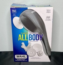 Wahl All Body Therapeutic Massager w/ 4 Attachments 2-Speed Multipurpose, Gray