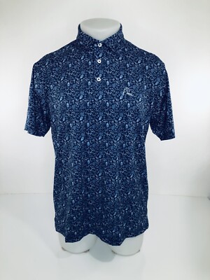 RHOBACK - LOBSTER OCTOPUS FISH SHRIMP SQUID ALL OVER Golf M Shirt