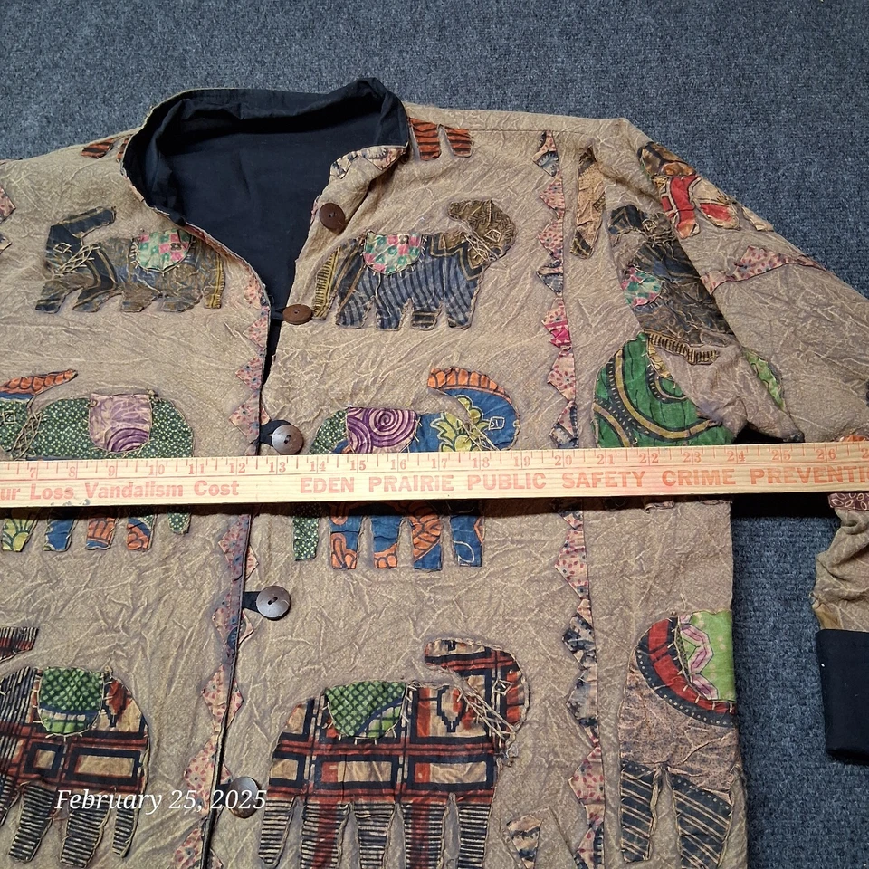 Abrigo abrigo Silver Stream Elephant para mujer talla única tapiz marrón Foto 4 de 4