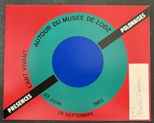 Musee de Lodz Presences Polonaises art gallery invitation card 1993