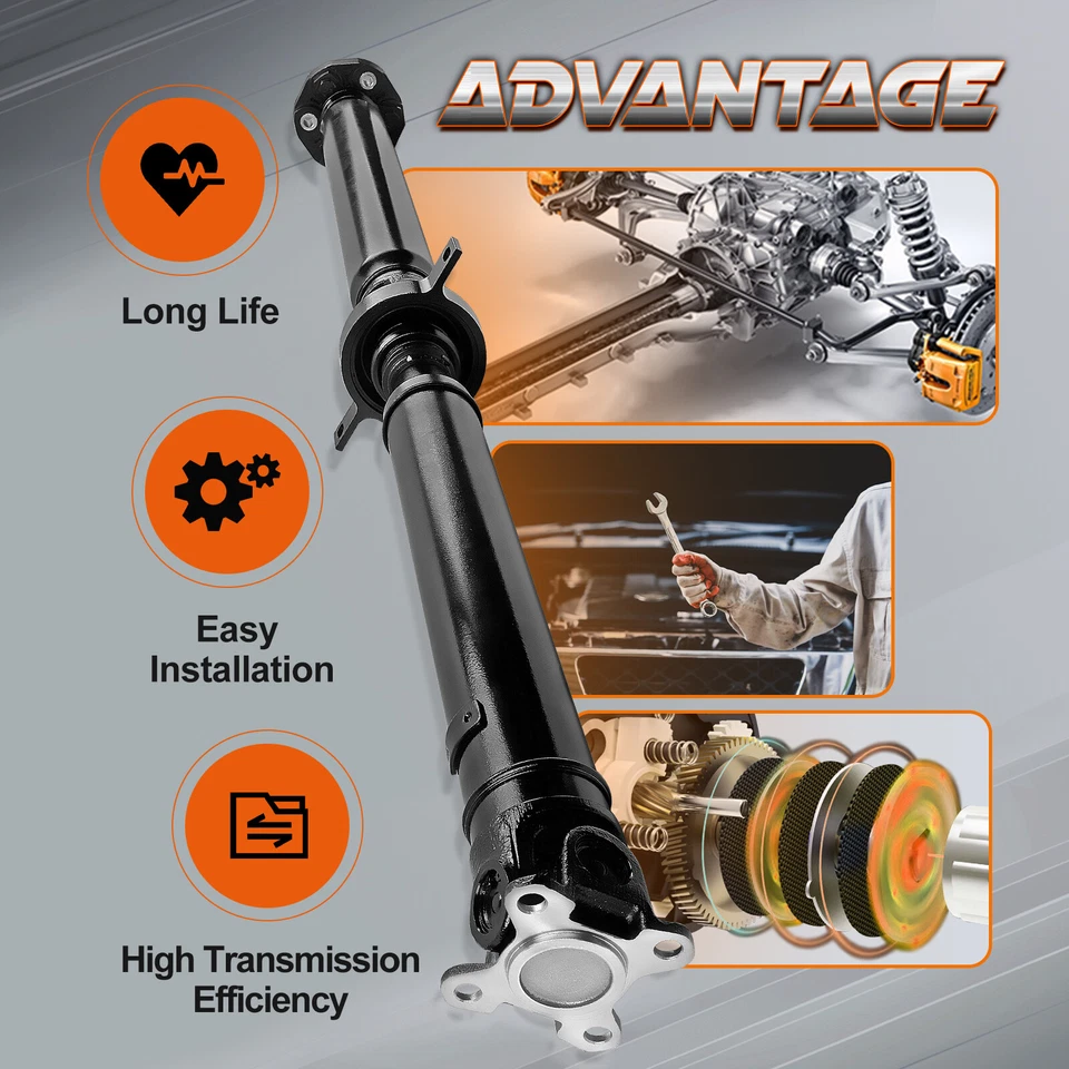 For 2007-2011 BMW 328i L6 3.0L Manual Trans Rear Driveshaft Prop Shaft Assembly Foto 3 de 4