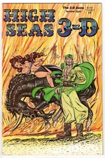 HIGH SEAS 3-D 1987 GOOD GIRL ART COVER WITH GLASSES FINE!