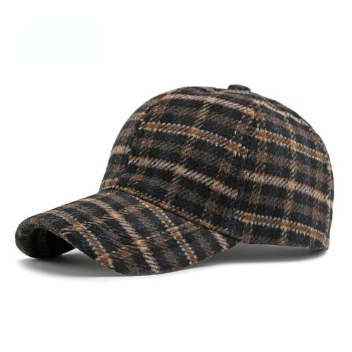 Herren Retro Karo Karo Freizeit Baseball Kappe Verstellbar Trucker Sonnenhut Sport Neu - Bild 14 von 27