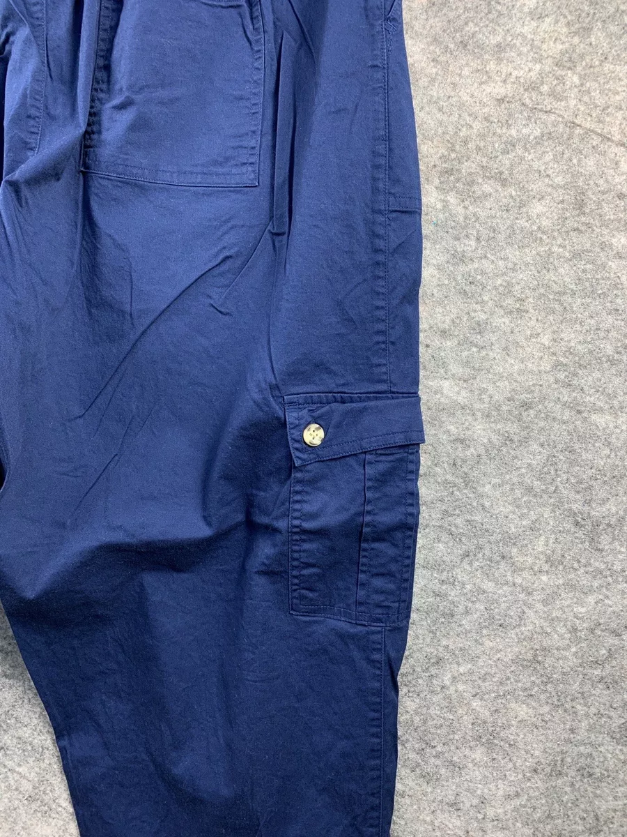 NWOT White Stag 1X Womens Pants Navy Blue Elastic Waist Average