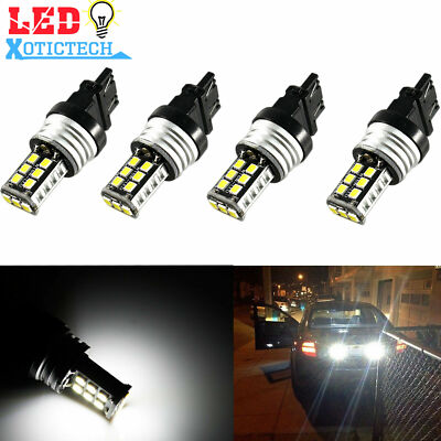 4Pc White 3156 3157 High Power LED Backup Reverse Light Bulbs Powerd By 5W XP-E