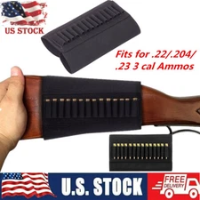 Tactical 14 Round Rifle Butt Stock Shell Holder Fits for .22/.204/.233 Cal Ammos
