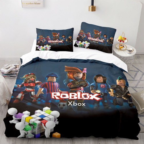 Set biancheria da letto 3D Roblox gioco deluxe copripiumone morbido set letto singolo/doppio/king - Foto 7 di 48
