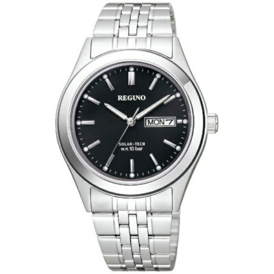 さとしくんさん　CITIZEN REGUNO CITIZEN REGUNO RING SOLAR TECH KM1-113-51 Black Silver Men's Watch