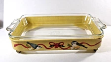Lenox WINTER GREETINGS EVERYDAY Metal Rectangular Baker Holder with Glass Insert