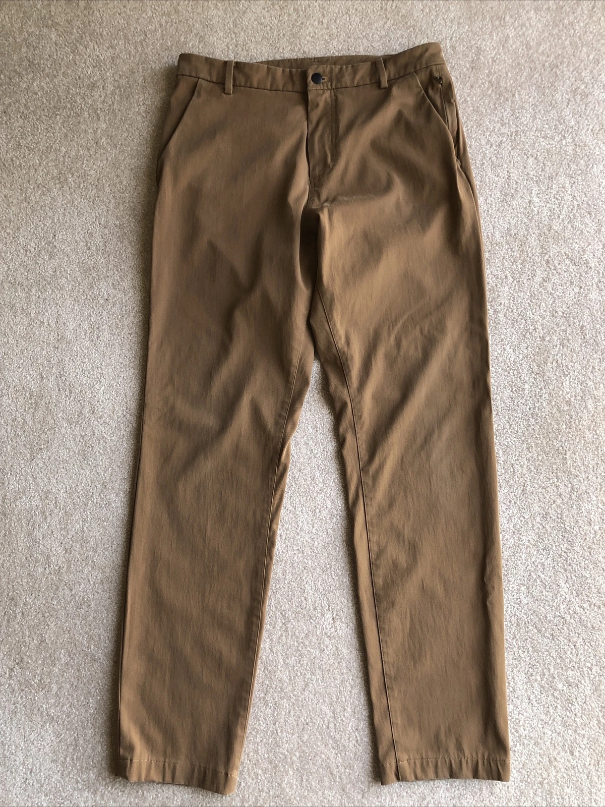 LULULEMON 36 Commuter Artifact Warpstreme straight classic trousers pant 32 x 33