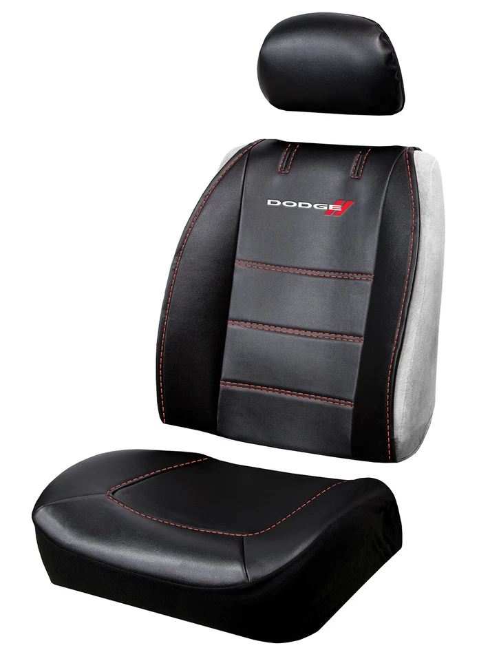 Nuevo conjunto de fundas de asiento de auto camioneta de cuero sintético sin laterales para Dodge Foto 2 de 4